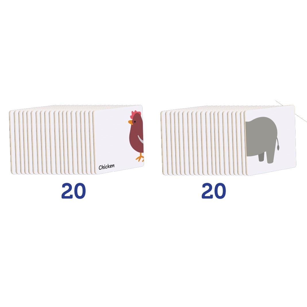 TileTek Toys TileTek - 40 Piece Magnetic Tile Toppers - Animal Pack