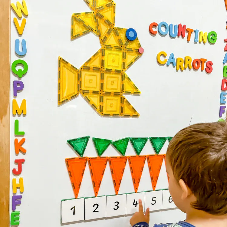 TileTek Toys TileTek - 40 Piece Magnetic Tile Toppers - Numbers