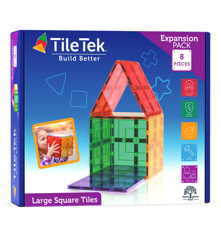 TileTek Toys TileTek -8 Piece Large Square Tiles Set