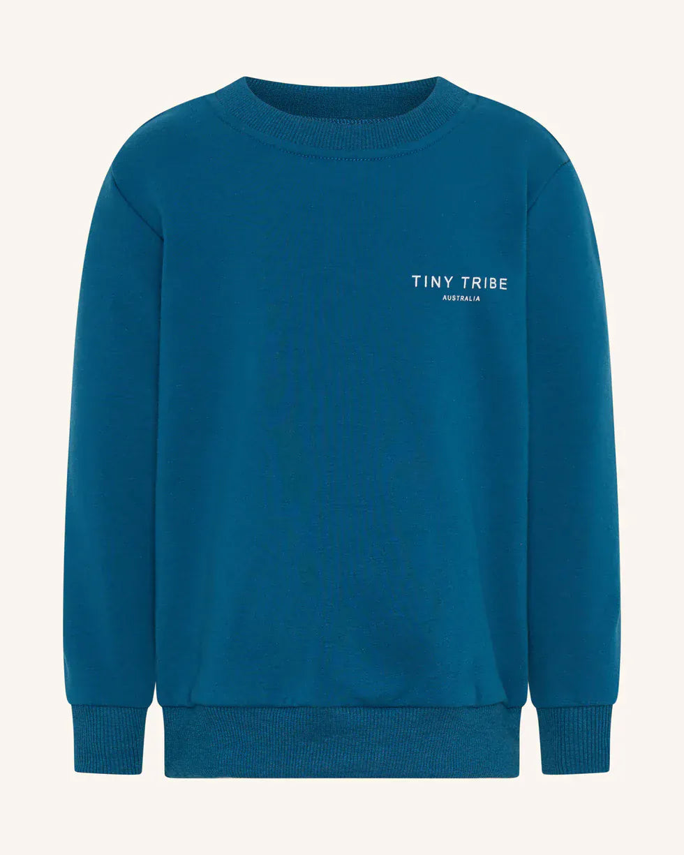 Tiny Tribe Boys Jumper Blue Core Sweat Top