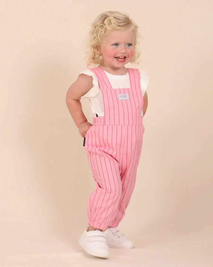 Tiny Tribe Girls All In One 3-6M Lolly Stripe Overall