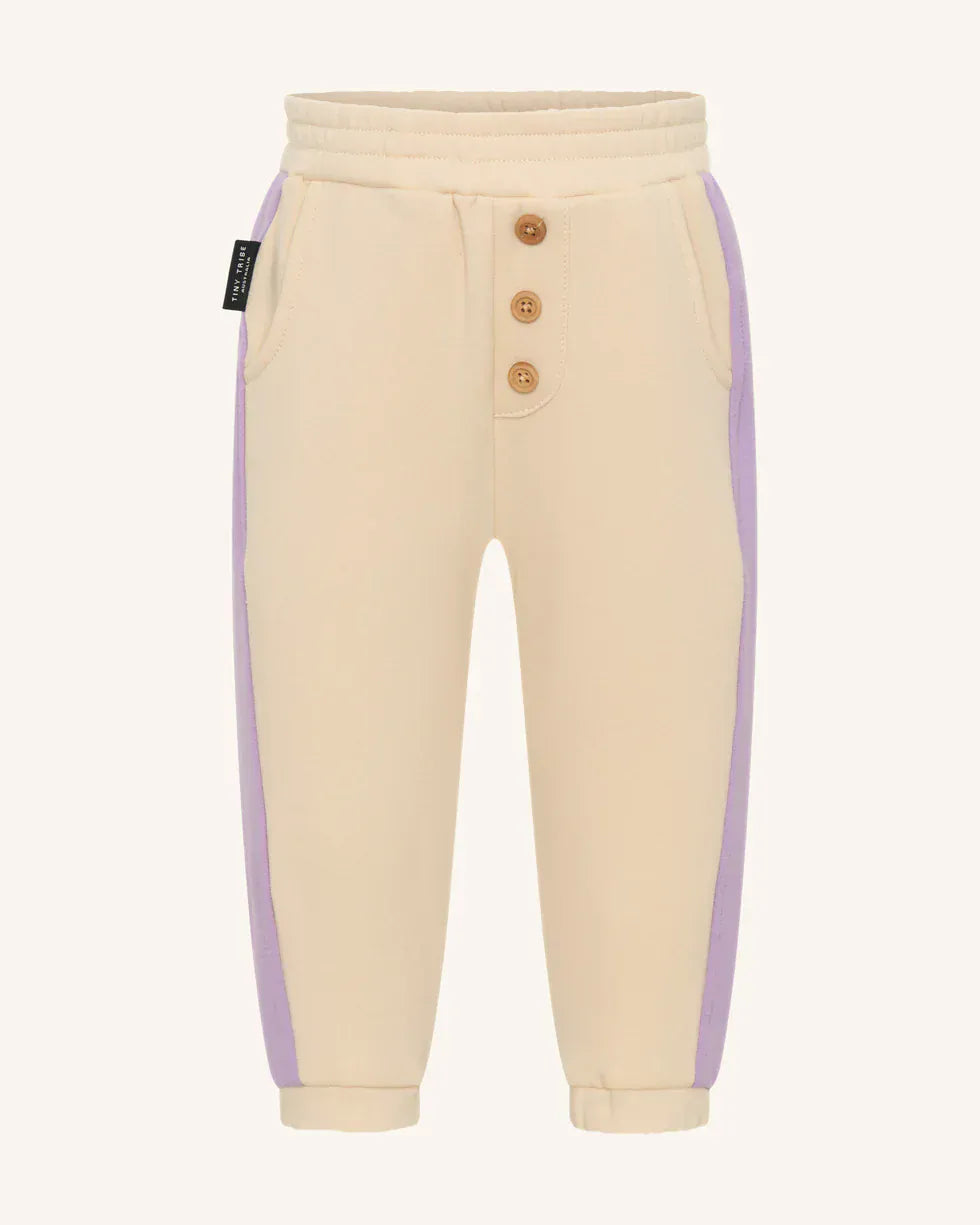 Tiny Tribe girls' all-in-one Lilac Love Tribe set featuring a soft lilac fabric with playful design details.