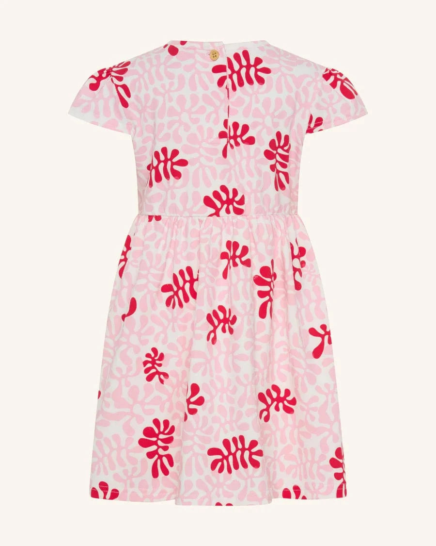 Tiny Tribe Girls Dress Sweet Coral Fit & Flare Dress