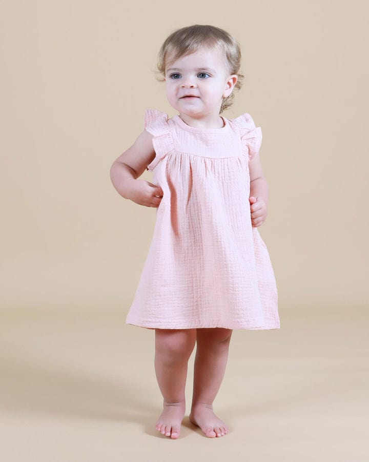 Tiny Tribe Girls Dress Woven Flutter Dress