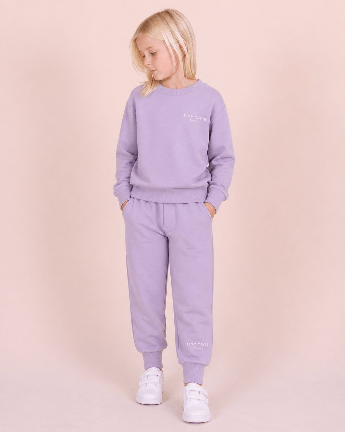 Tiny Tribe Girls Jumper Lilac Core Sweat Top