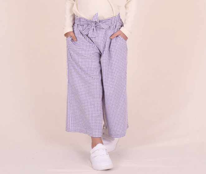 Tiny Tribe Girls Pant 2Y Lilac Wide Leg Sash Pant