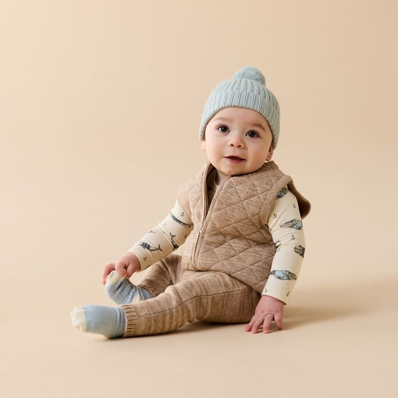 Wilson & Frenchy Accessories Hats Cloud Blue Organic Knitted Hat