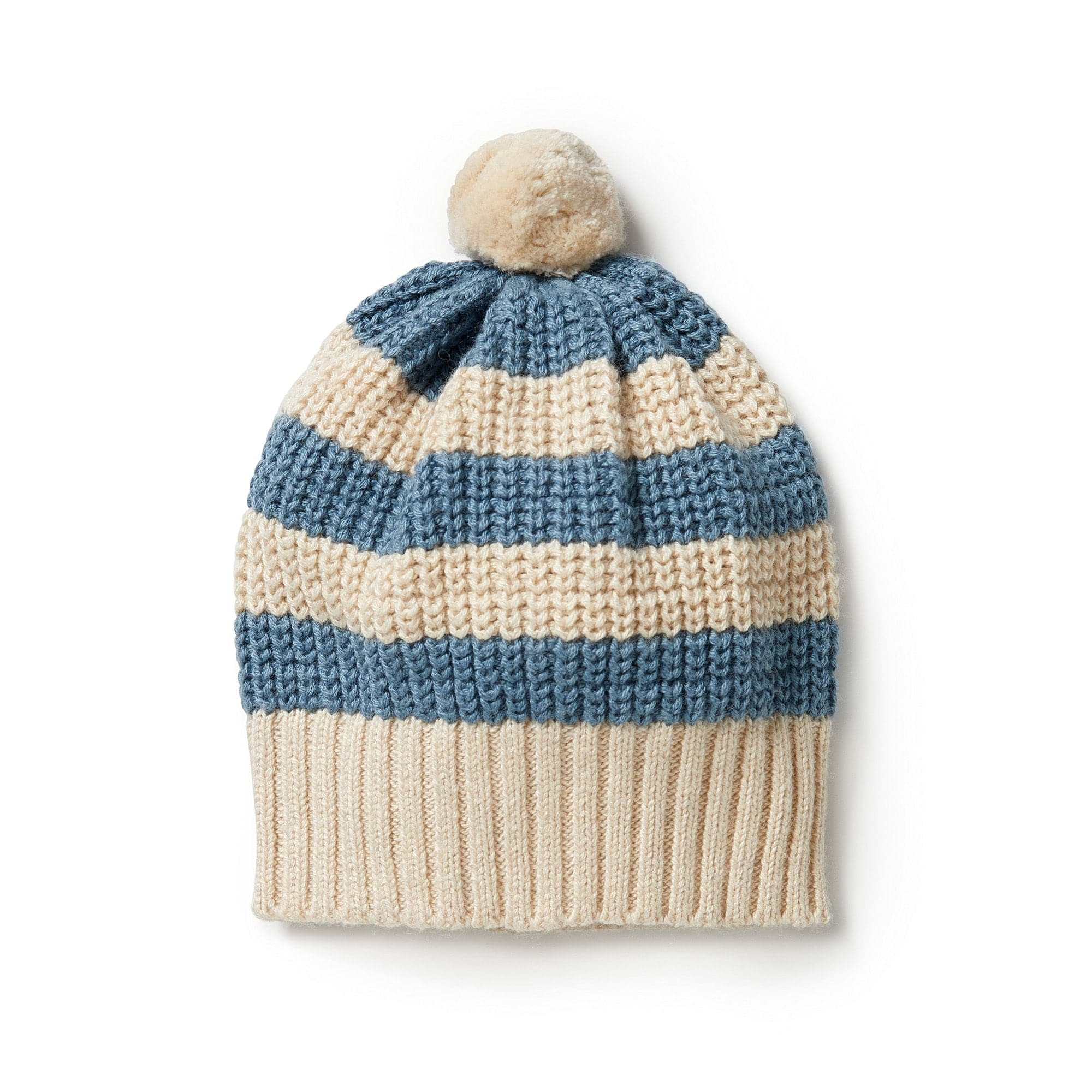 Wilson & Frenchy Accessories Hats Knitted Stripe Hat - Bluestone