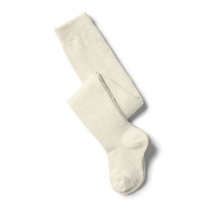 Wilson & Frenchy Accessory Socks Buttermilk Organic Ribbed Tights