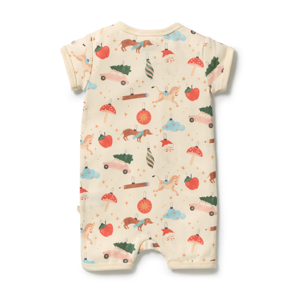 Wilson & Frenchy Boys All In Ones Deck the Halls Organic Rib Boyleg Zipsuit