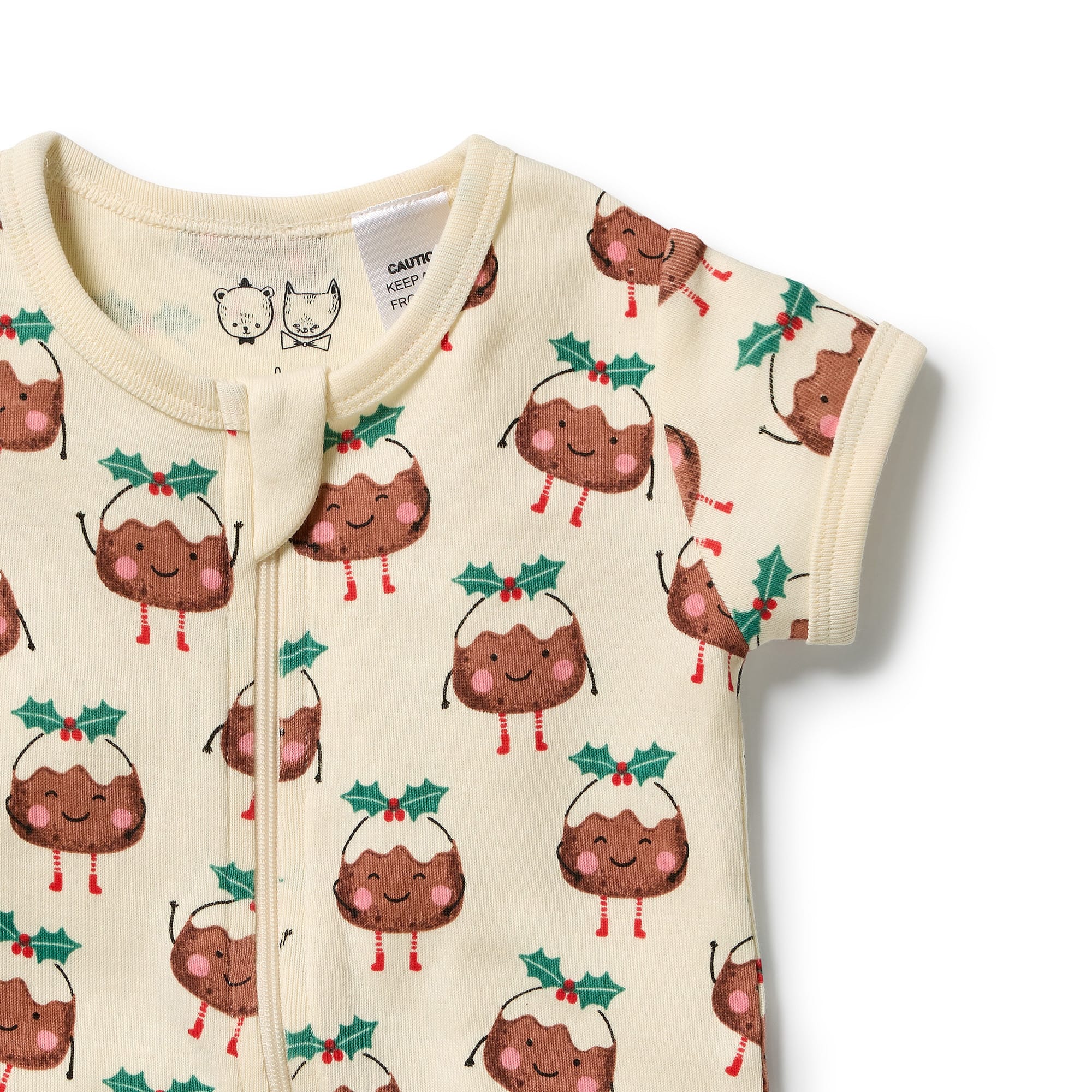 Wilson & Frenchy Boys All In Ones Little Pudin Organic Rib Boyleg Zipsuit