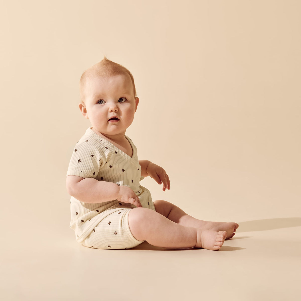 Wilson & Frenchy Boys All In Ones NB My Lucky Charm Organic Kimono Set