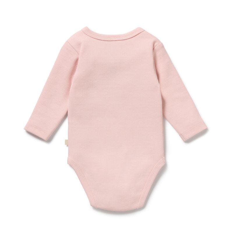 Wilson & Frenchy Boys Onesie Strawberry Cream Organic Rib Long Sleeved Bodysuit