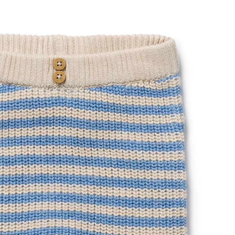 Wilson & Frenchy Boys Pants Frosted Blue Organic Knitted Stripe Legging