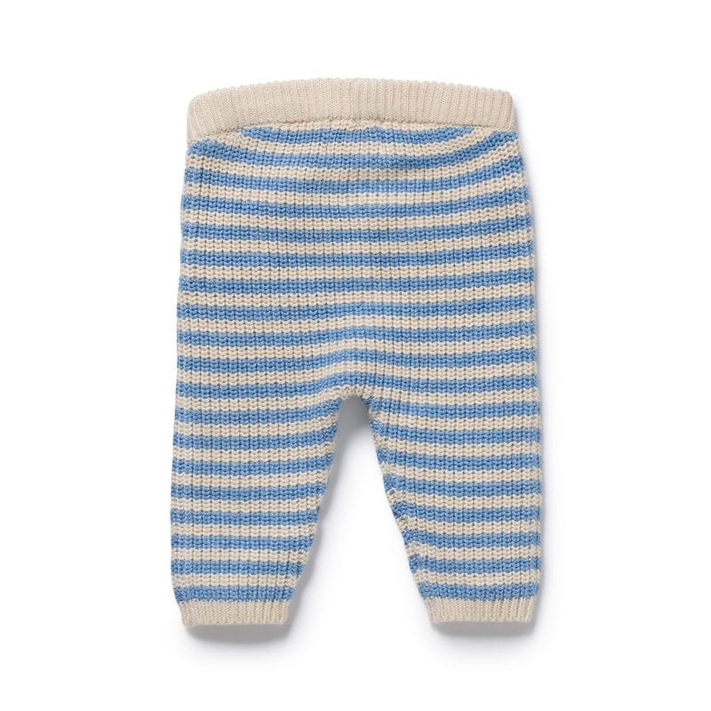 Wilson & Frenchy Boys Pants Frosted Blue Organic Knitted Stripe Legging