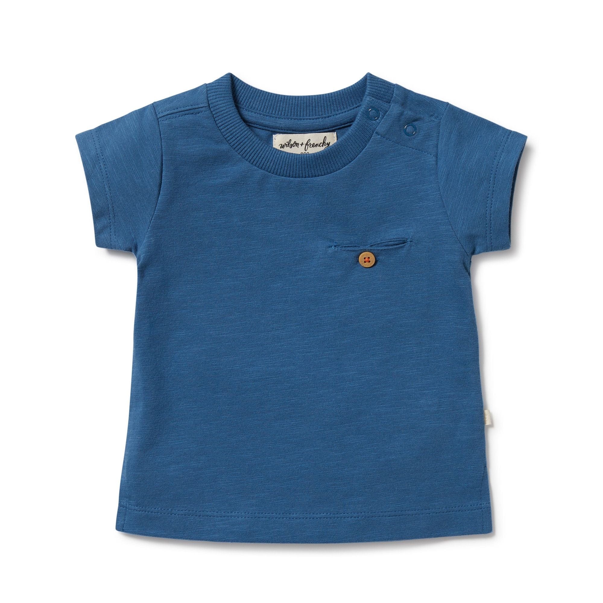 Wilson & Frenchy Boys Tops Dark Blue Organic Pocket Tee