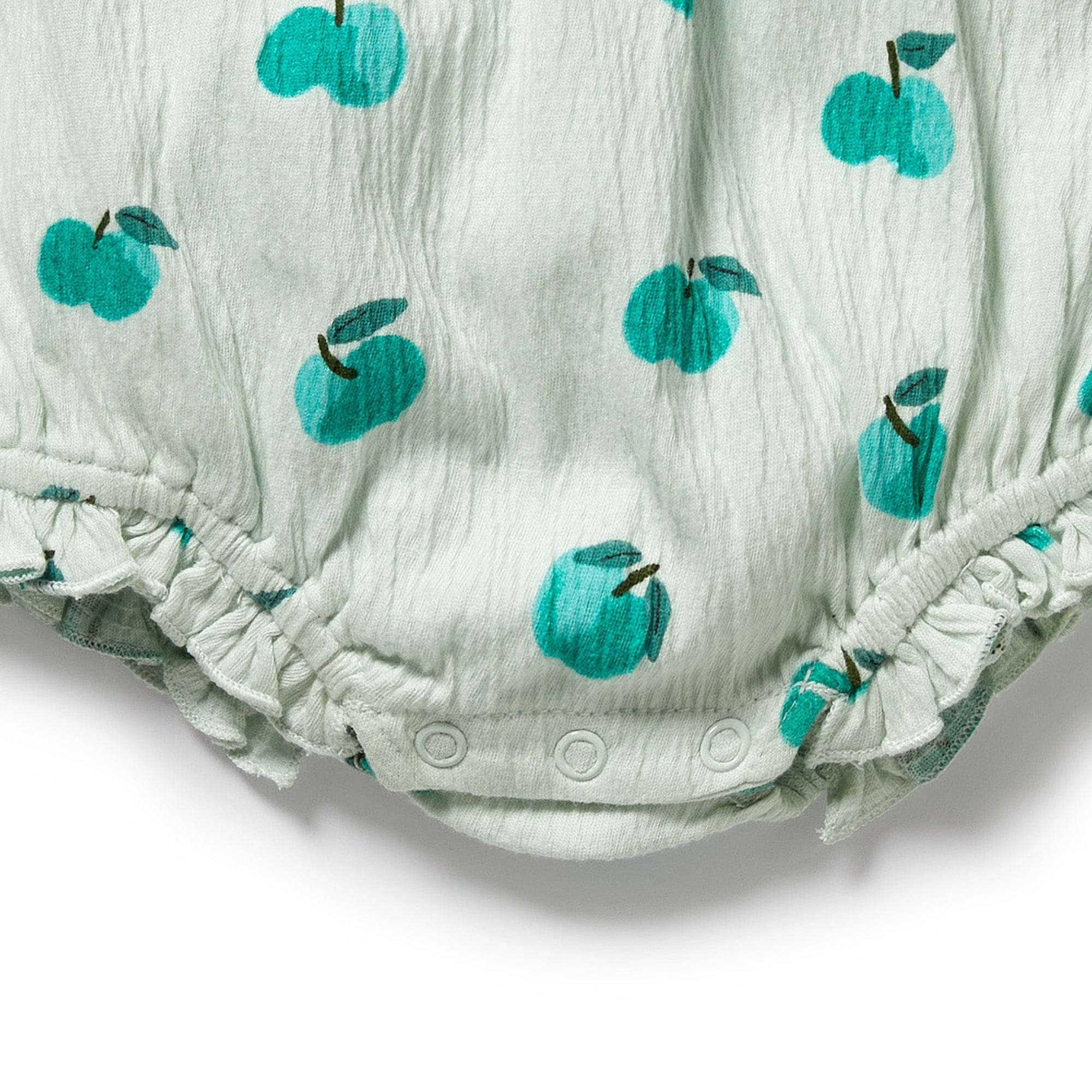 Wilson & Frenchy Girls All In One Apple Papple Organic Tie Playsuit