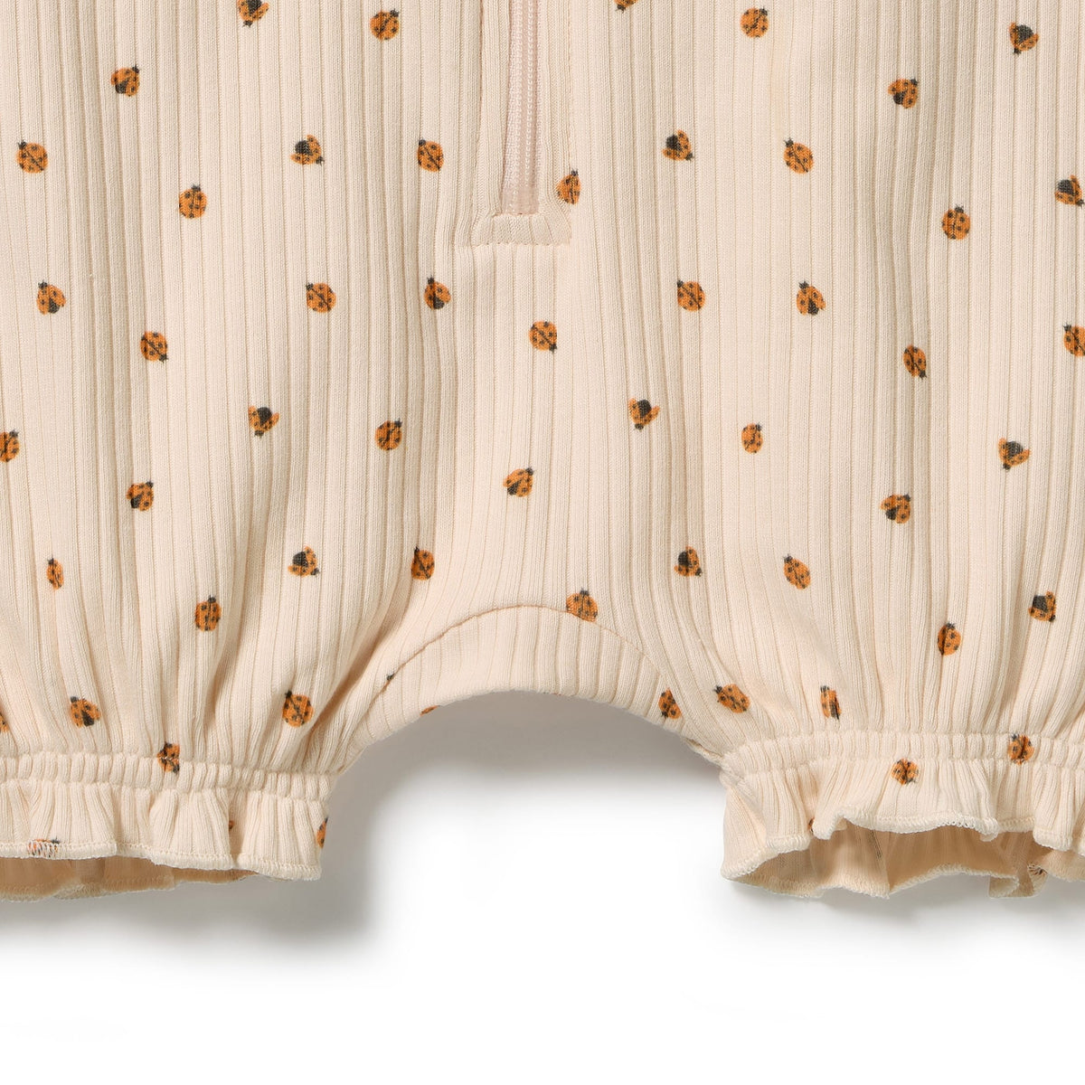Wilson & Frenchy Girls All In One Little Lady Bugs Organic Ruffle Zipsuit