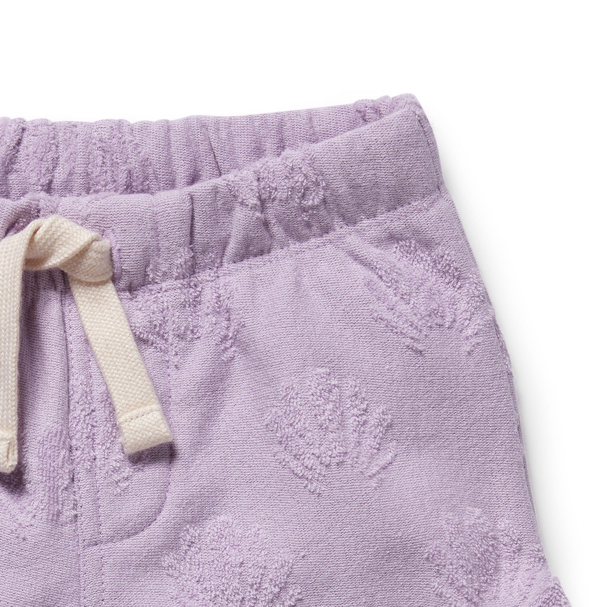 Wilson & Frenchy Girls Bottoms Lavender Shells Organic Terry Shorts