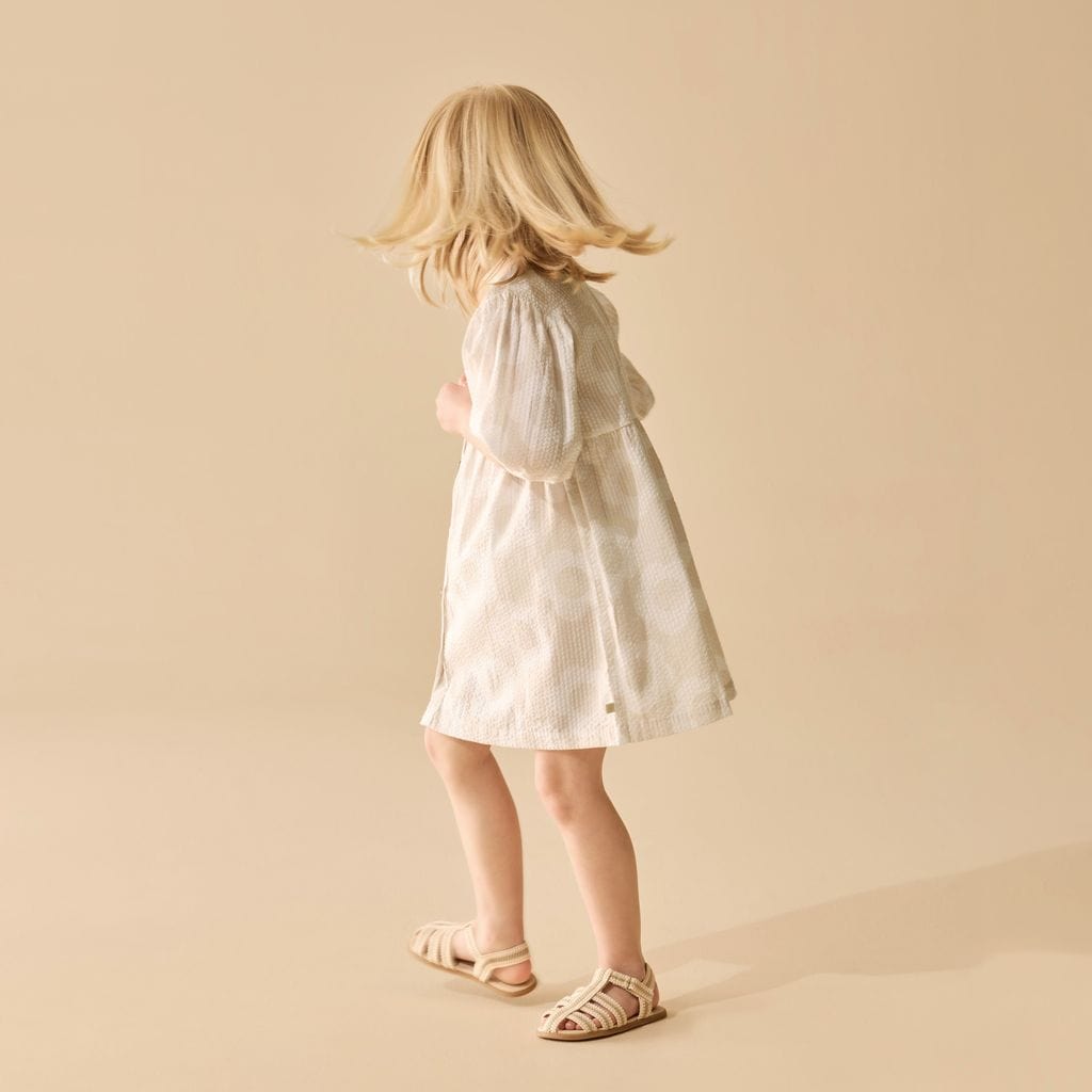 Wilson & Frenchy Girls Dress Daisy Bloom Organic Button Dress