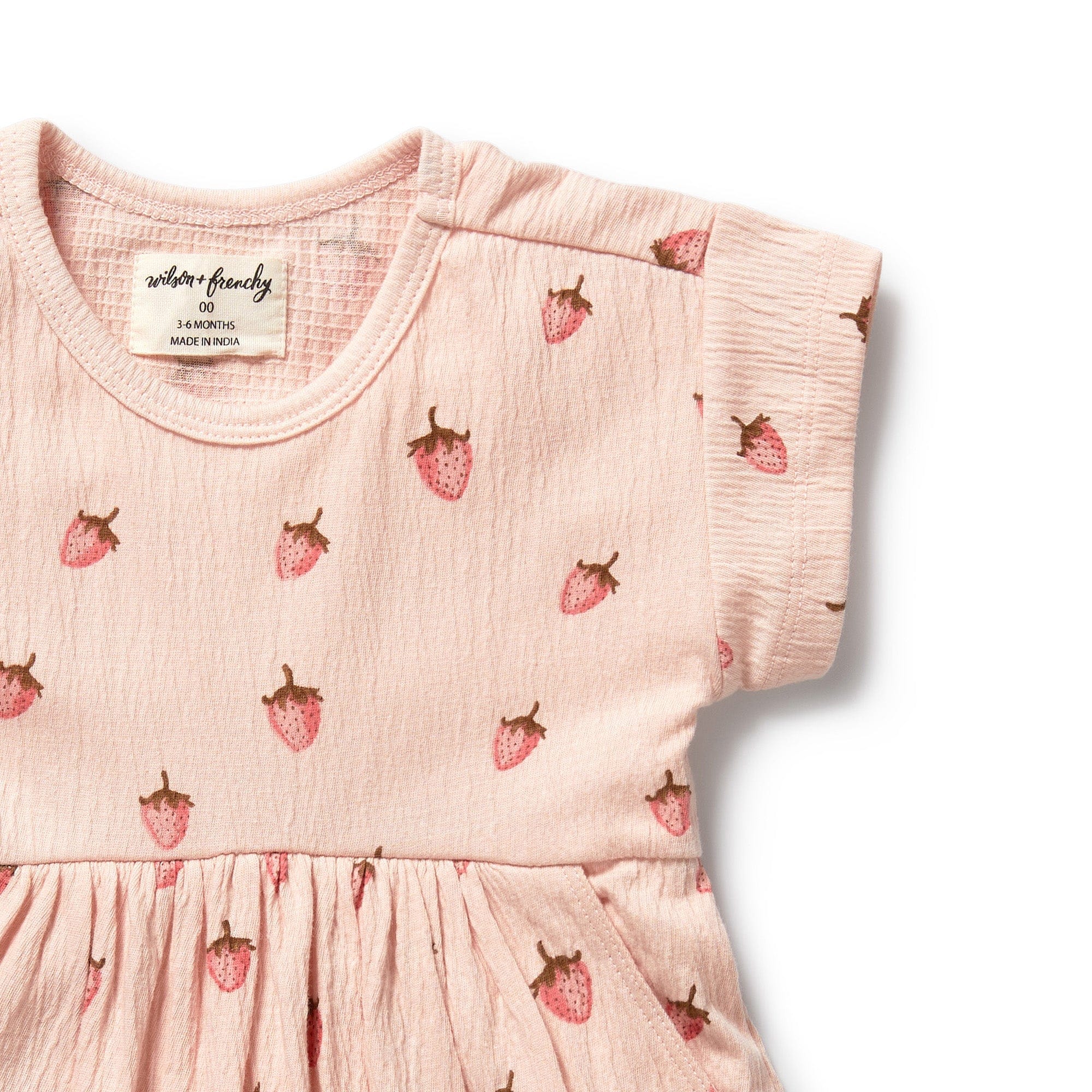Wilson & Frenchy Girls Dress Strawberry Kisses Organic Dress