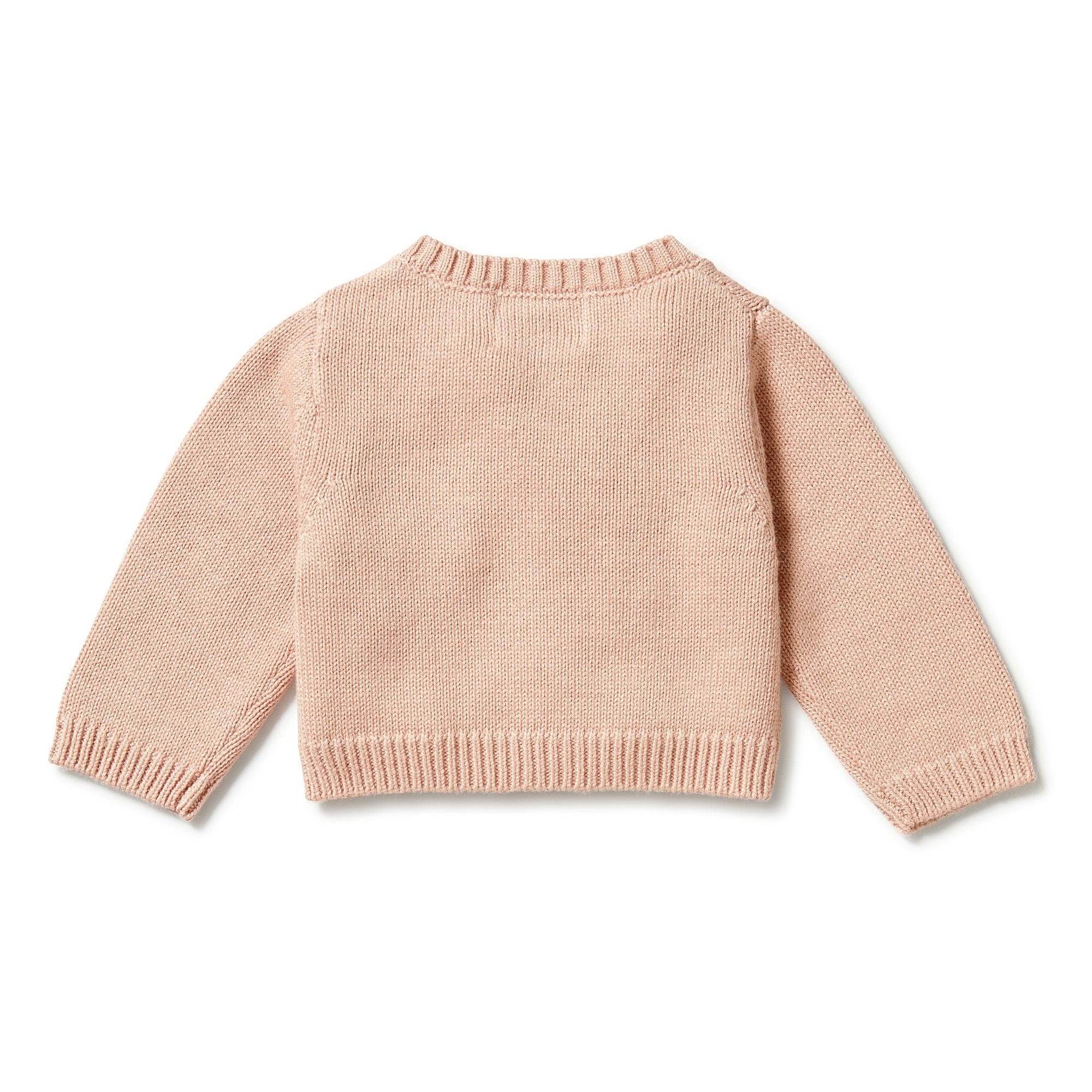 Wilson & Frenchy Girls Jacket Knitted Ruffle Cardigan - Rose