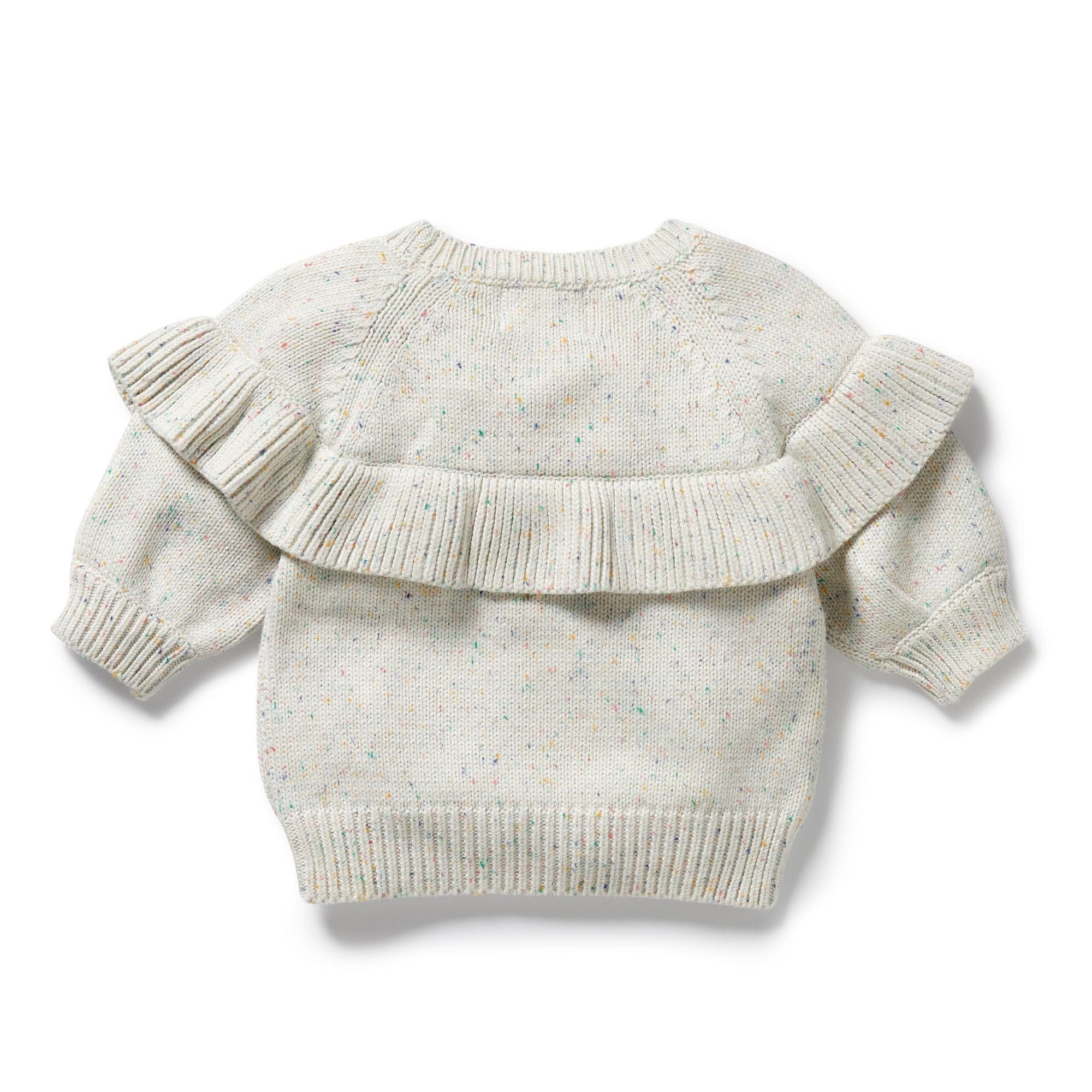 Wilson & Frenchy Girls Jumper Hundreds and Thousands Organic Knitted Ruffle Jumper