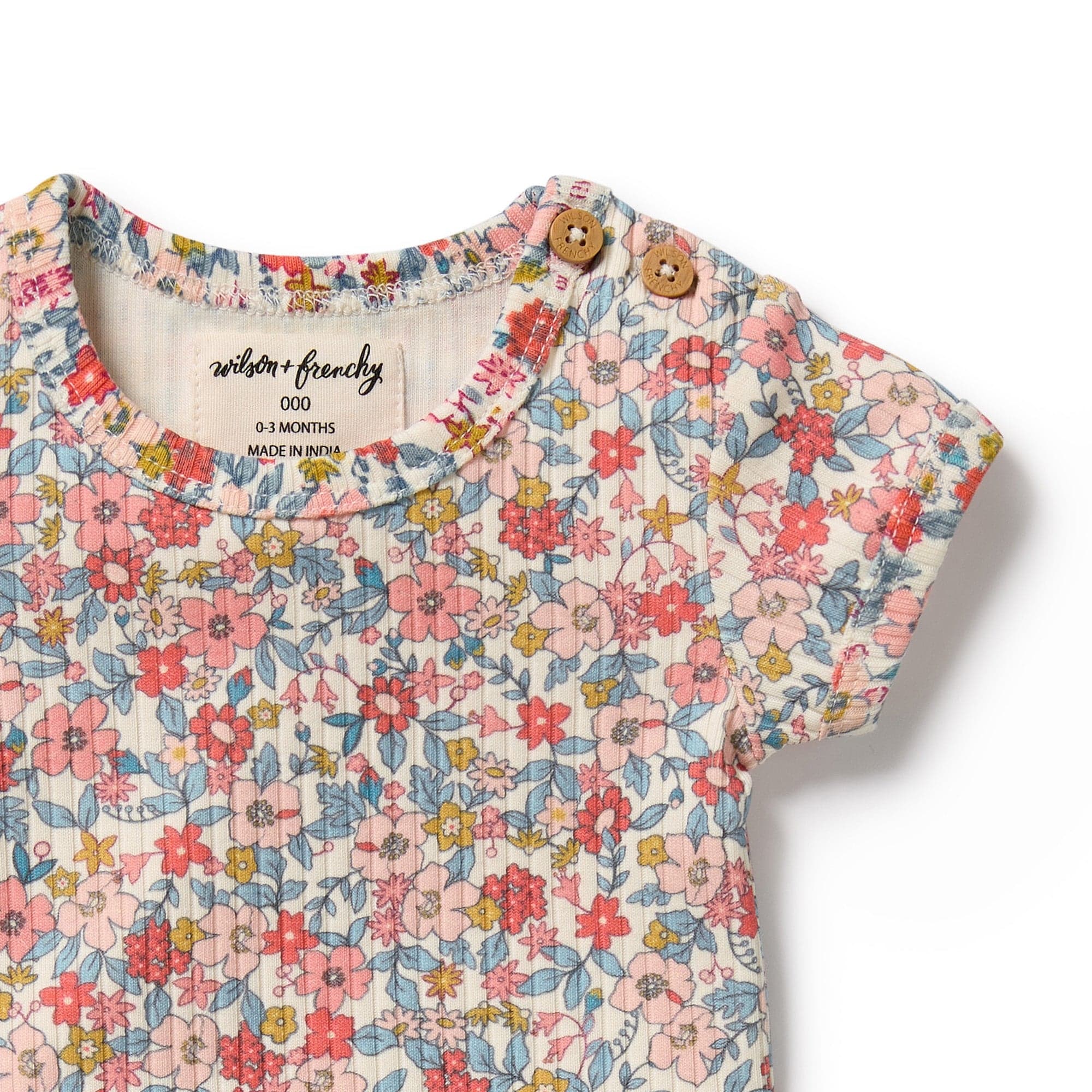 Wilson & Frenchy Girls Onesie Summer Bloom Organic Bodysuit
