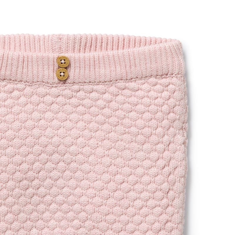 Wilson & Frenchy Girls Pants Marshmellow Organic Knitted Bauble Legging