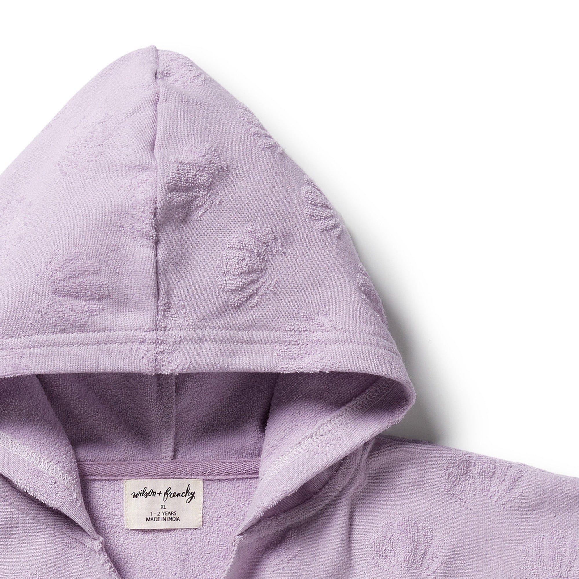 Wilson & Frenchy Girls Swimwear Lavender Shells Organic Terry Hooded Poncho