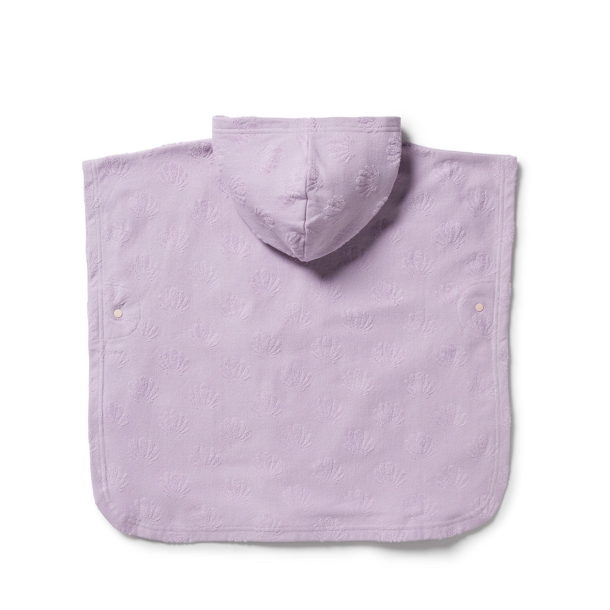 Wilson & Frenchy Girls Swimwear Lavender Shells Organic Terry Hooded Poncho