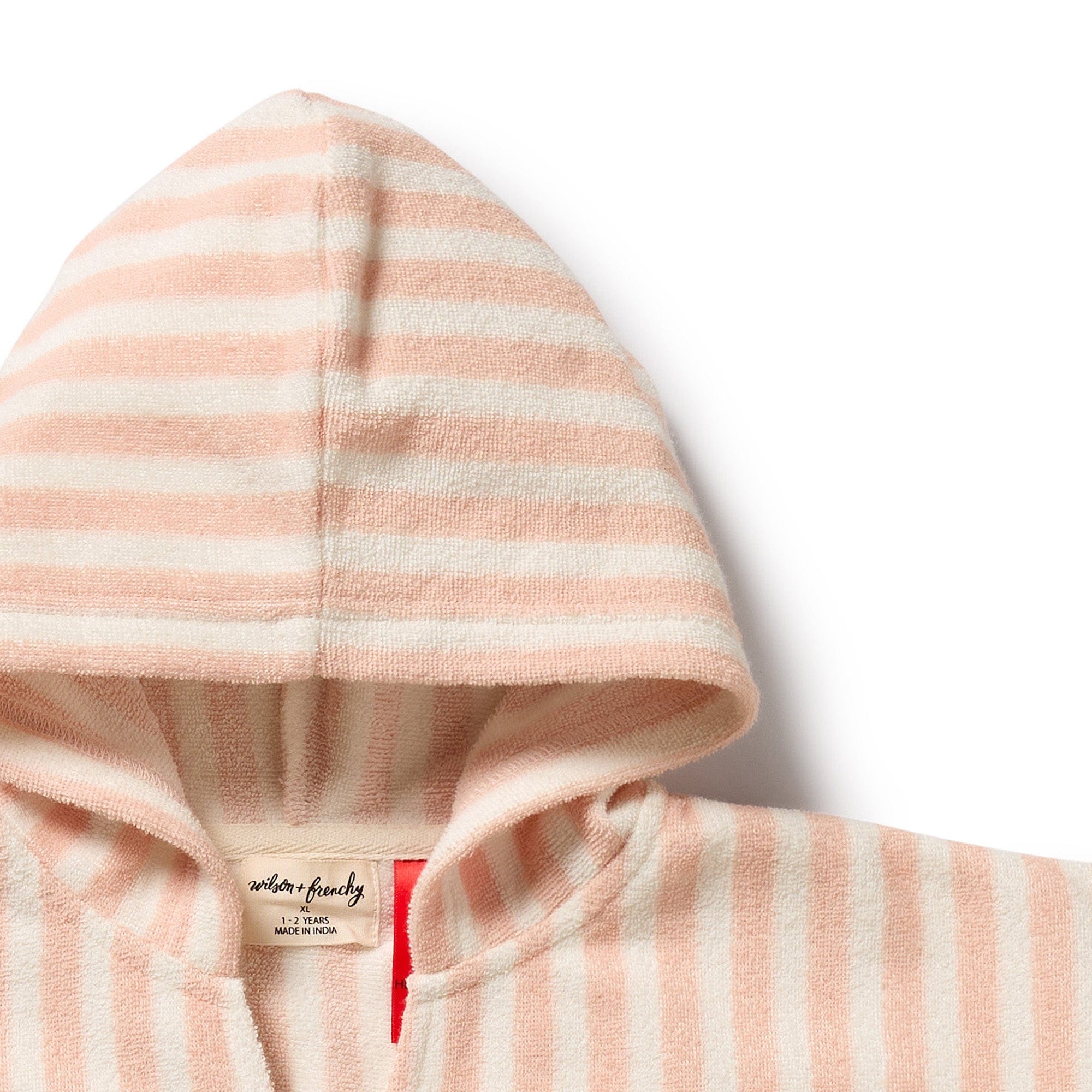 Wilson & Frenchy Girls Swimwear Strawberry Wave Organic Terry Hooded Poncho