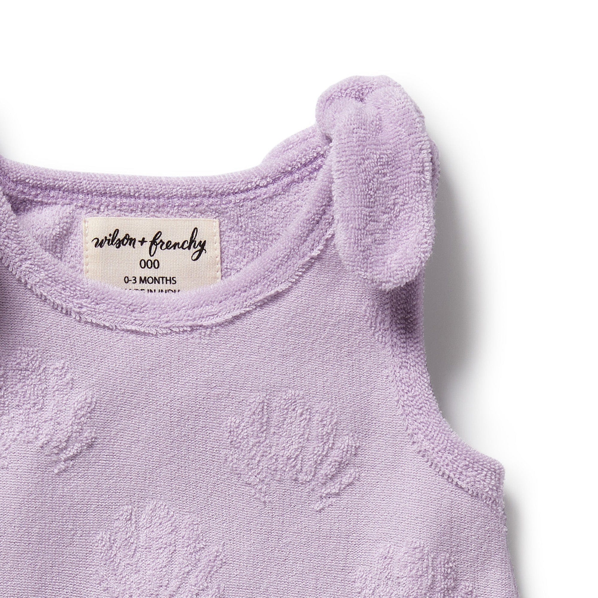 Wilson & Frenchy Girls Top Lavender Shells Organic Terry Singlet