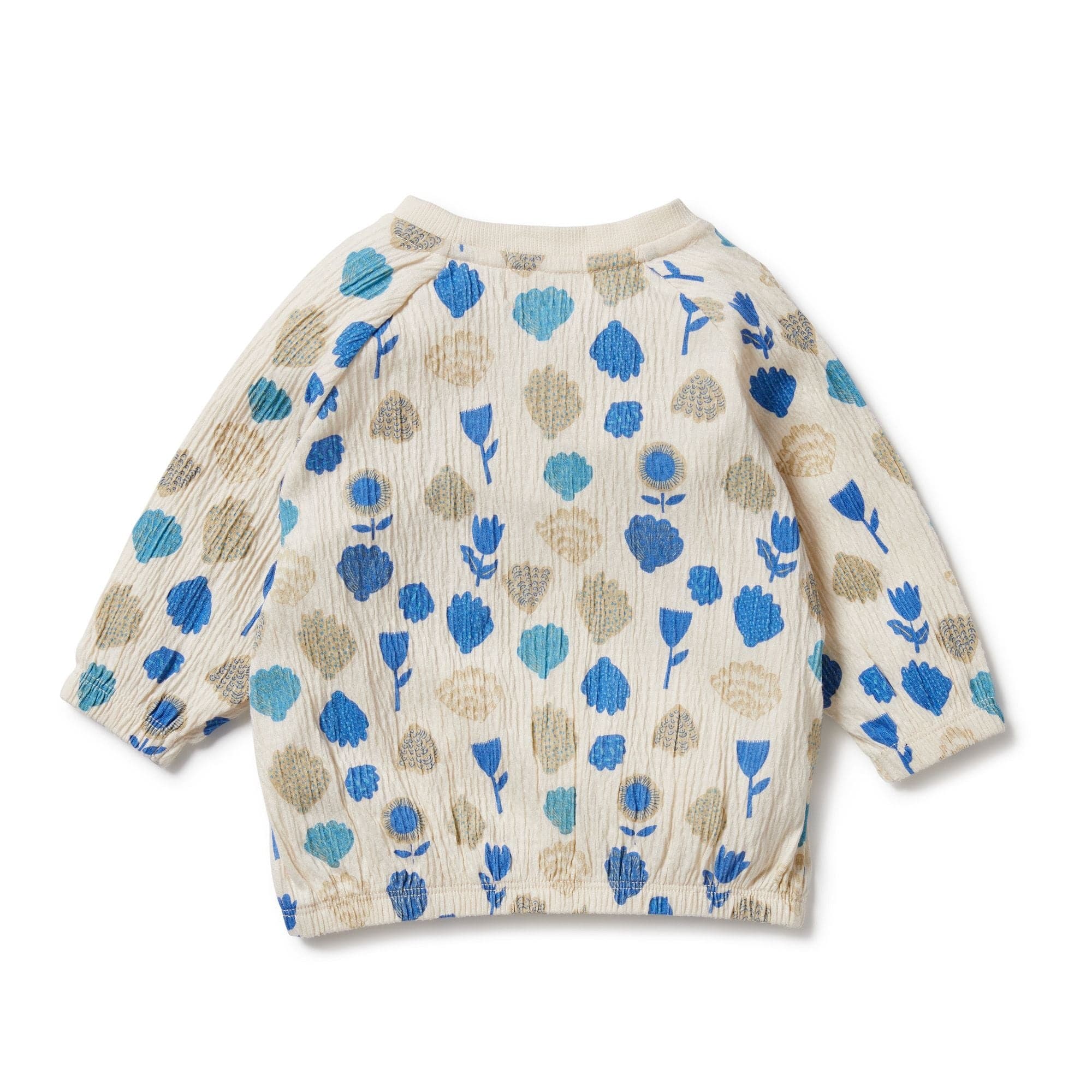 Wilson & Frenchy Girls Top Ocean Breeze Crinkle Sweat