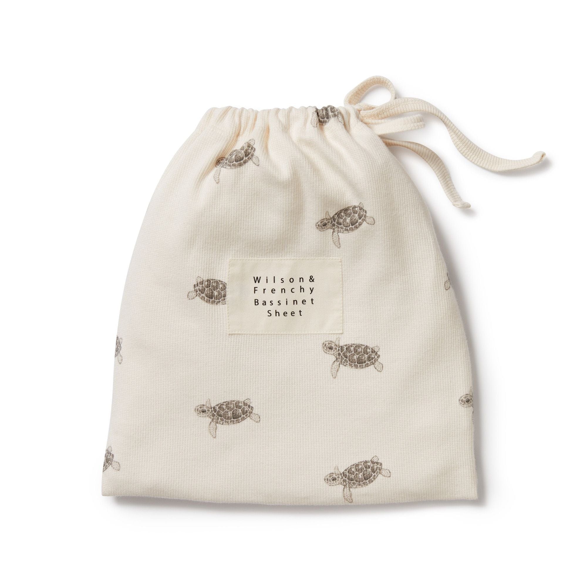 Wilson & Frenchy Linen Blankets Tiny Turtle Organic Bassinet Sheet