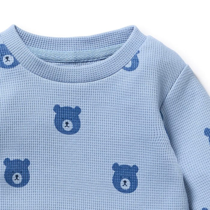 Wilson & Frenchy Unisex Onesie Bear Hugs Organic Waffle Set