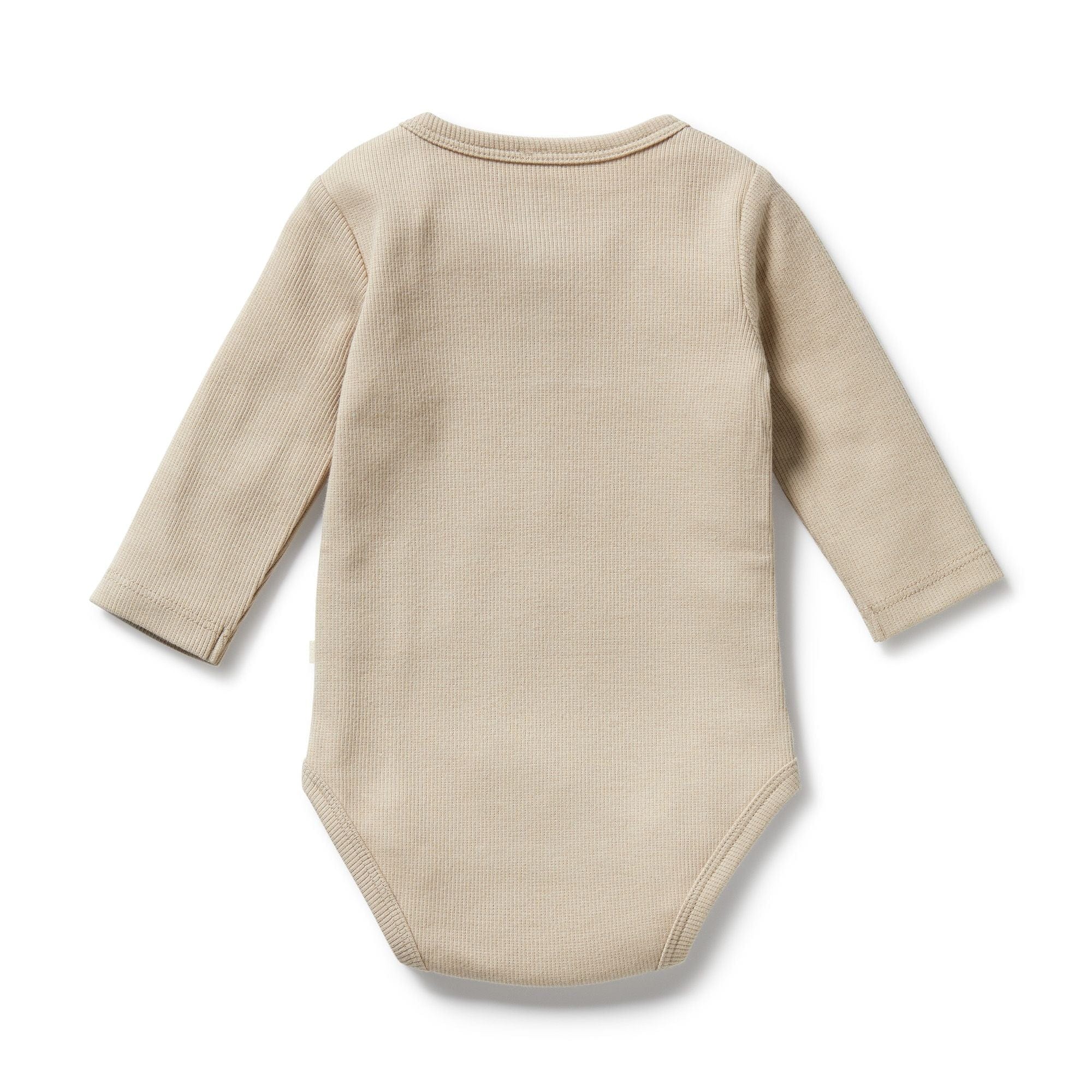 Wilson & Frenchy Unisex Onesie Biscuit Organic Rib Long Sleeved Bodysuit