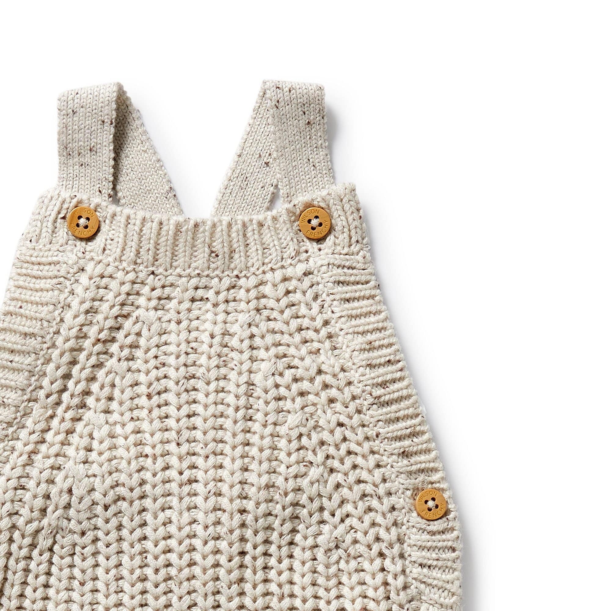 Wilson & Frenchy Unisex Onesie Cookie and Cream Organic Knitted Overall