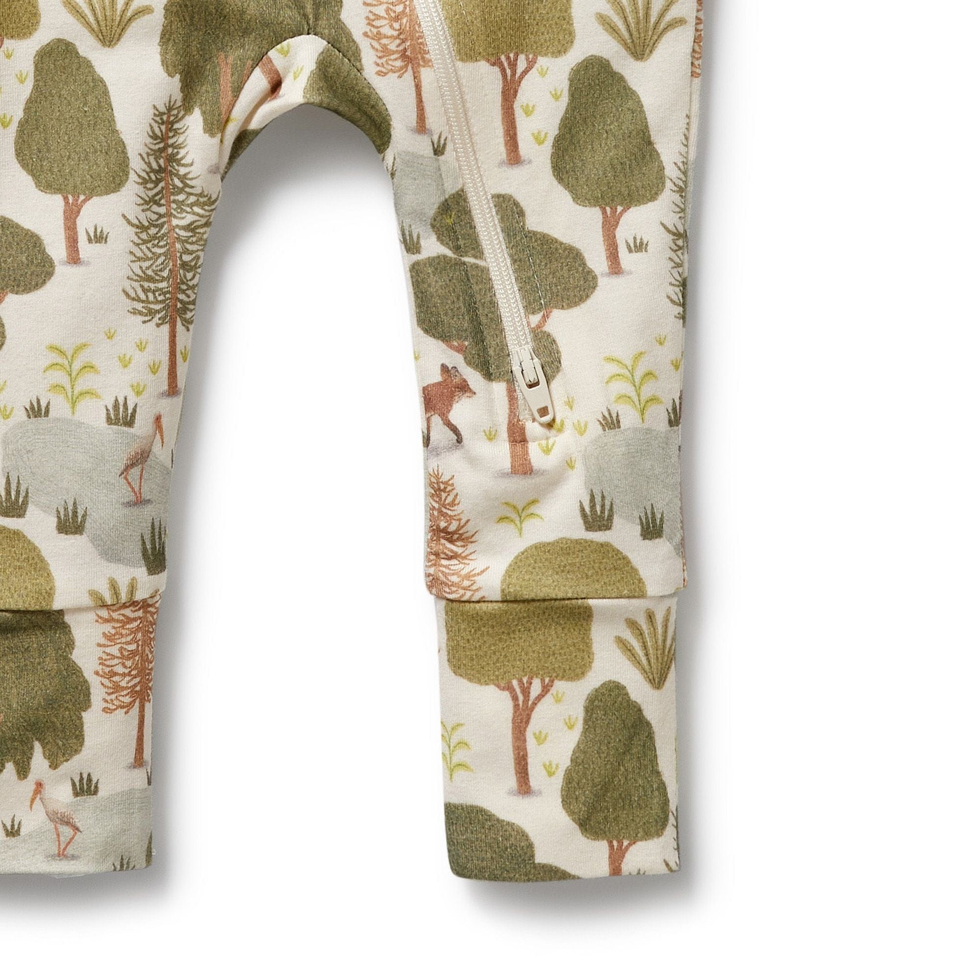 Wilson & Frenchy Unisex Onesie Little Trees Organic Zipsuit with Feet