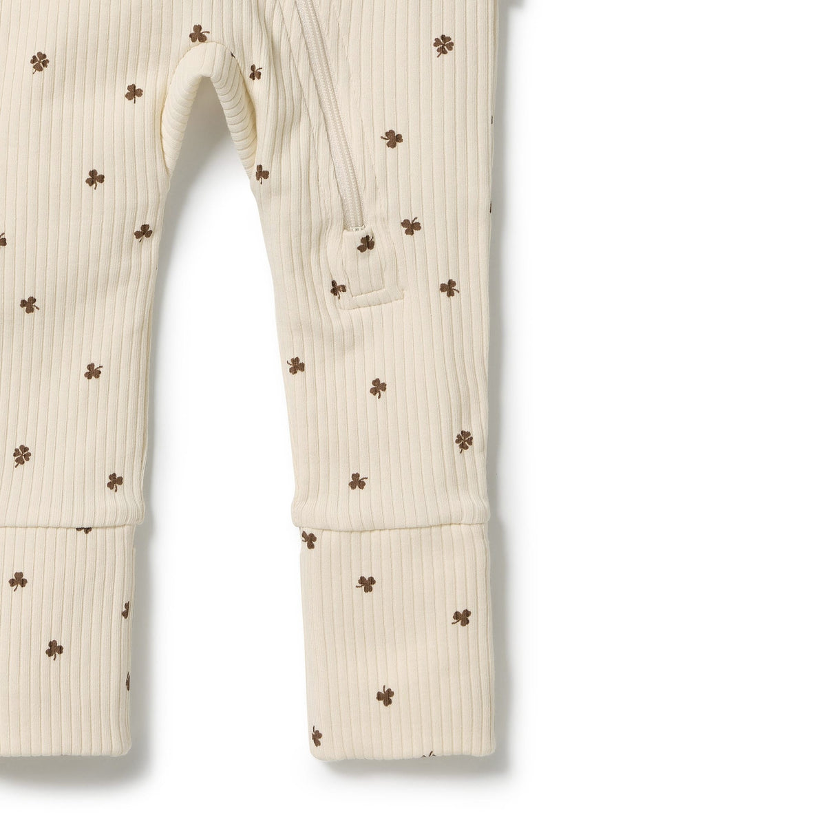 Wilson & Frenchy Unisex Onesie My Lucky Charm Organic Zipsuit with Feet