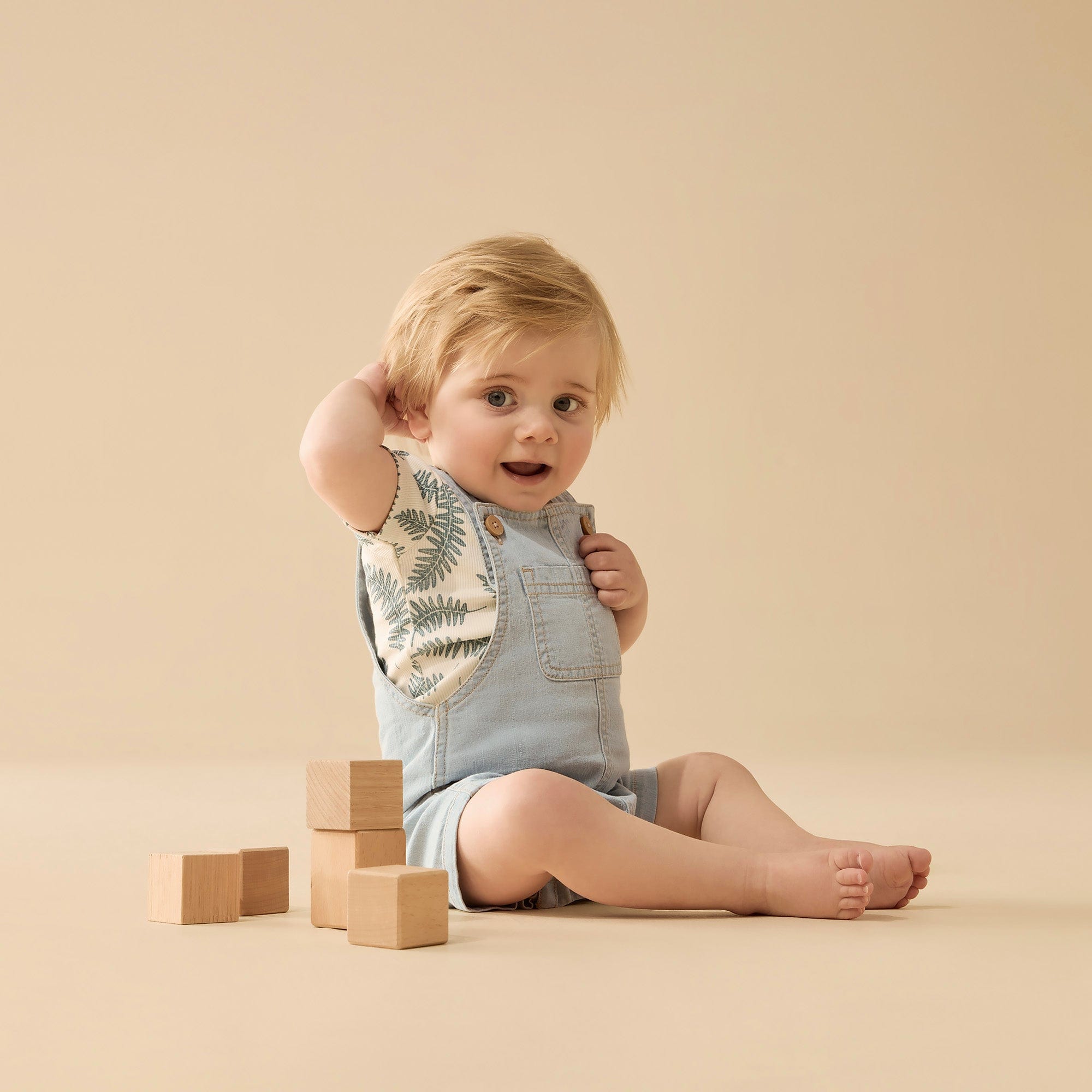 Wilson & Frenchy Unisex Onesie Organic Denim Overall