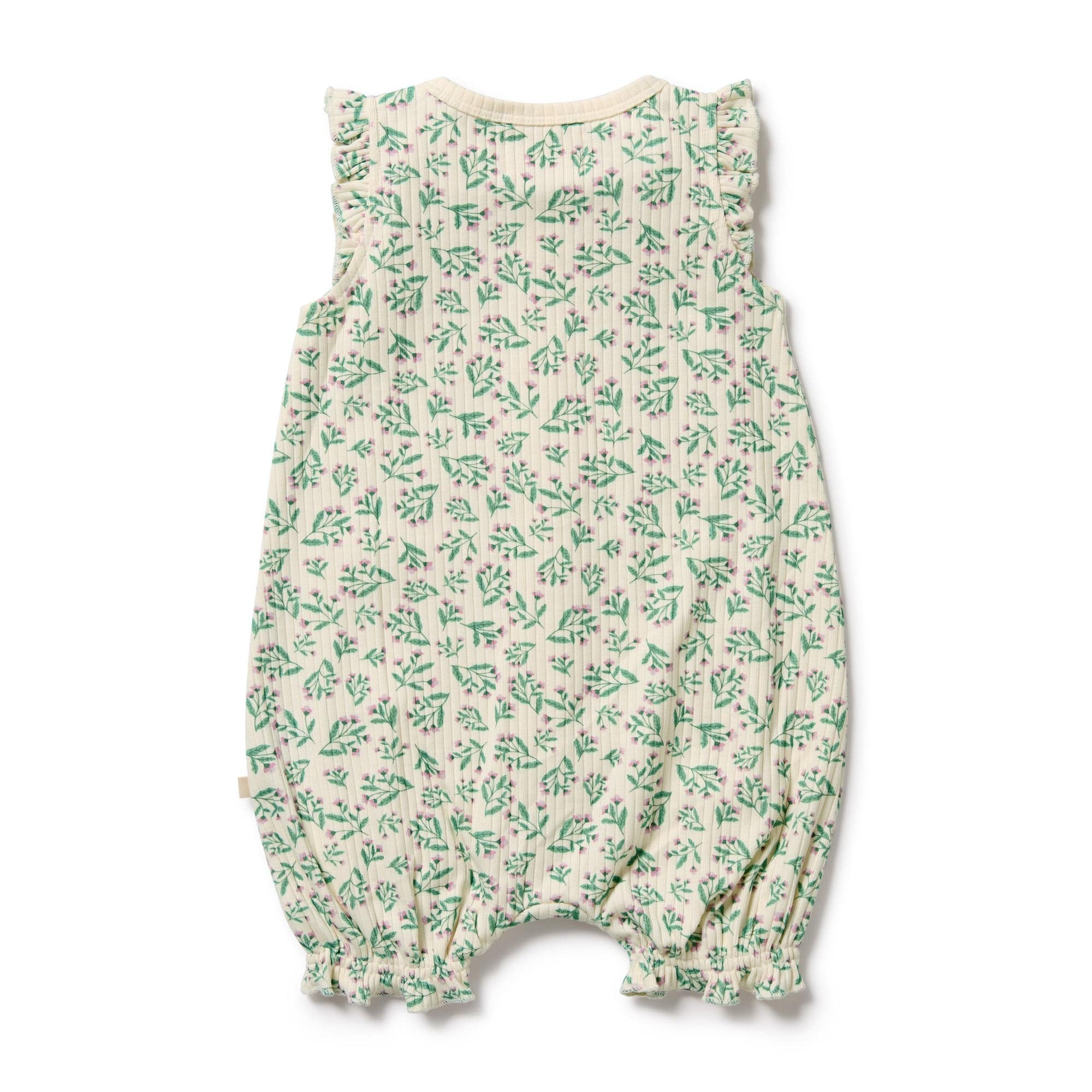 Wilson & Frenchy Unisex Onesie Periwinkle Organic Ruffle Zipsuit