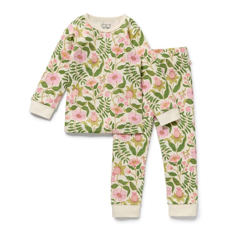 Wilson & Frenchy Unisex Sleepware 2Y Ma Fleur Organic Long Sleeved Pyjamas