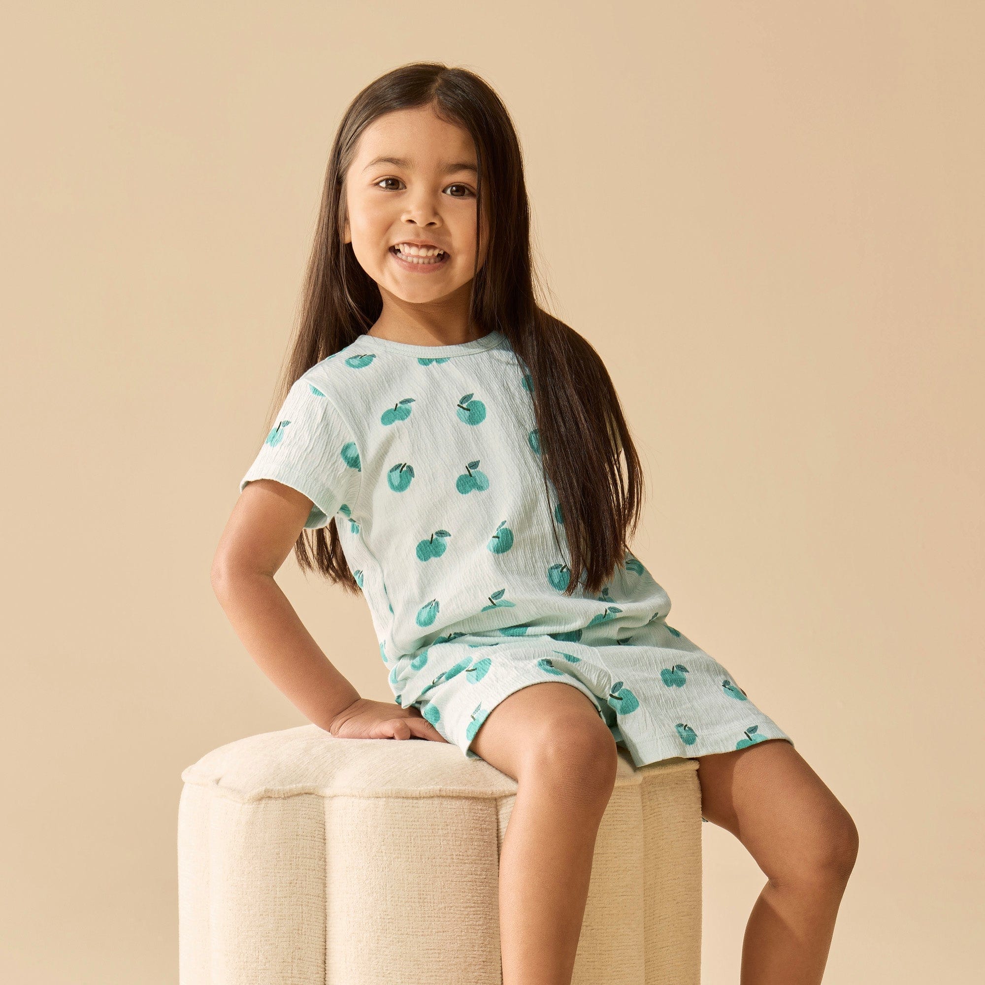 Wilson & Frenchy Unisex Sleepware Apple Papple Organic Short Sleeved Pyjamas