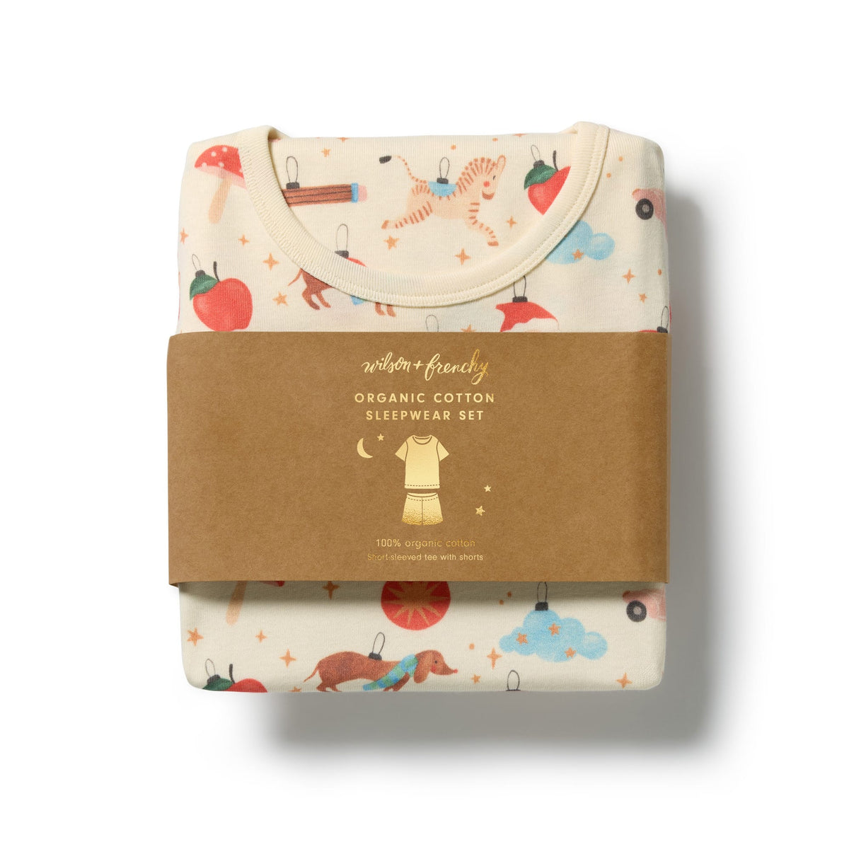 Wilson & Frenchy Unisex Sleepware Deck the Halls Organic Rib Short Sleeved Pyjamas