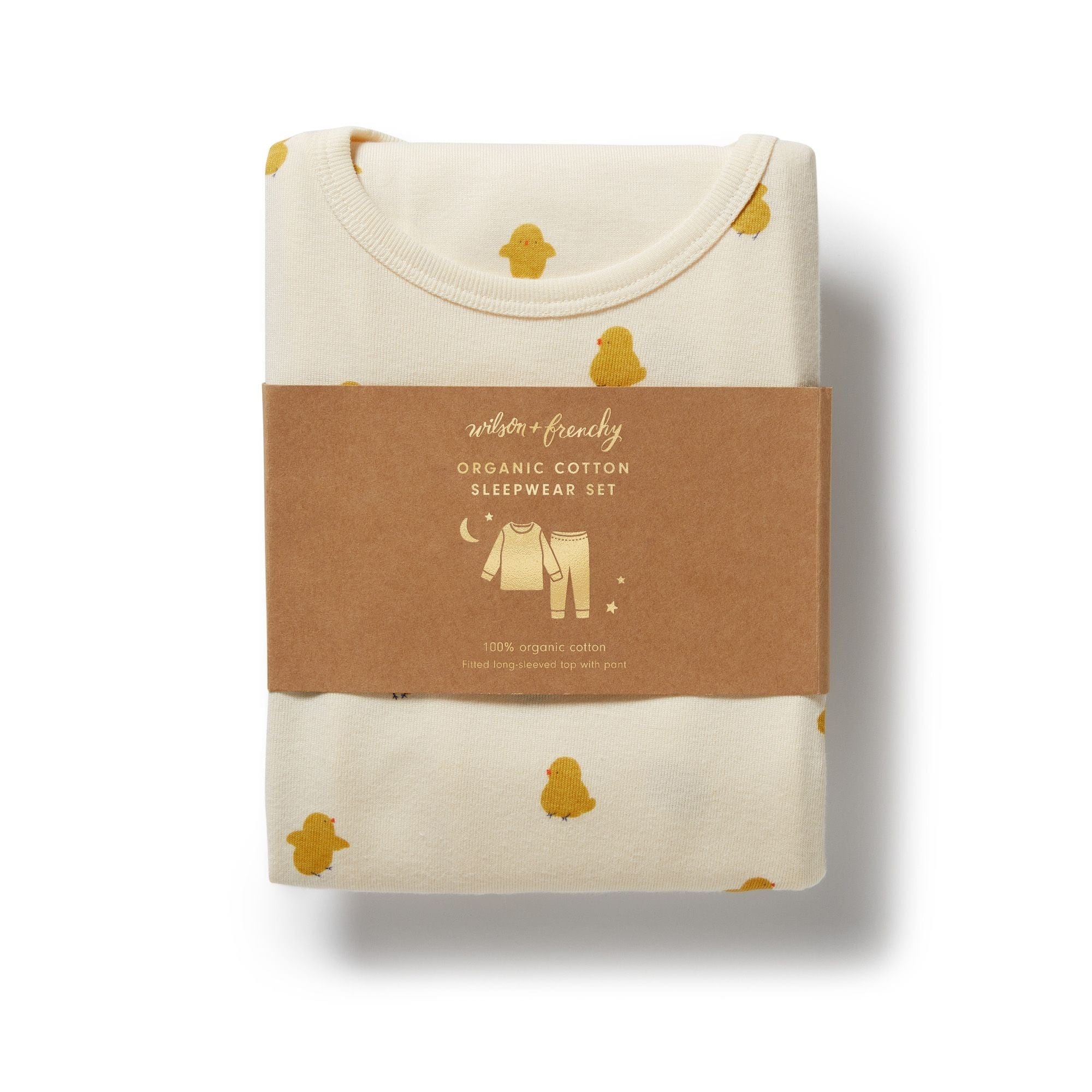 Wilson & Frenchy Unisex Sleepware Little Chick Organic Long Sleeved Pyjamas