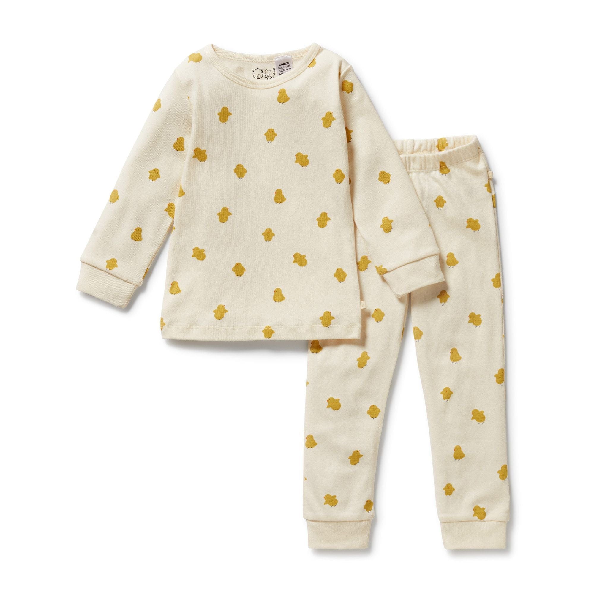 Wilson & Frenchy Unisex Sleepware Little Chick Organic Long Sleeved Pyjamas