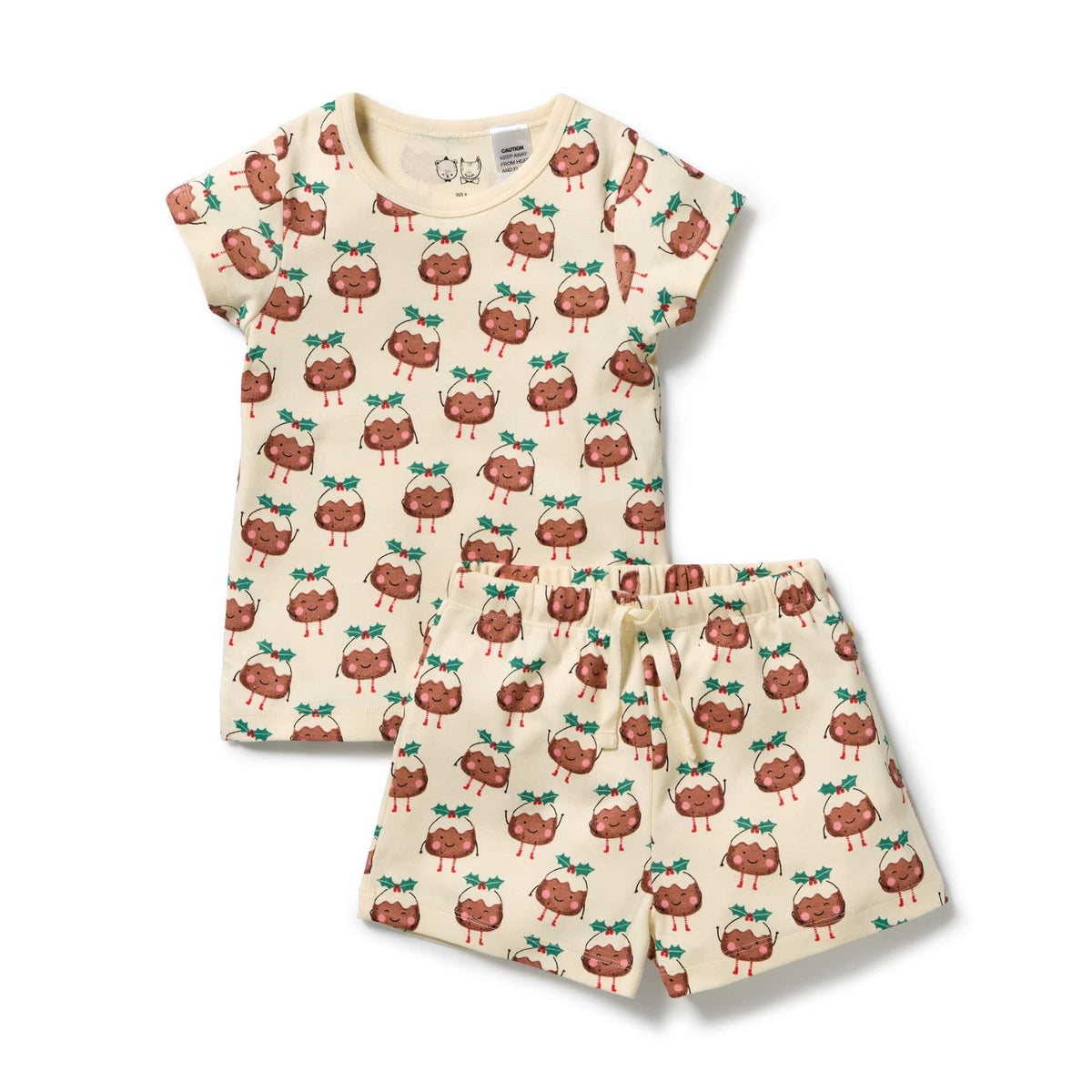 Wilson & Frenchy Unisex Sleepware Little Pudin Organic Rib Short Sleeved Pyjamas
