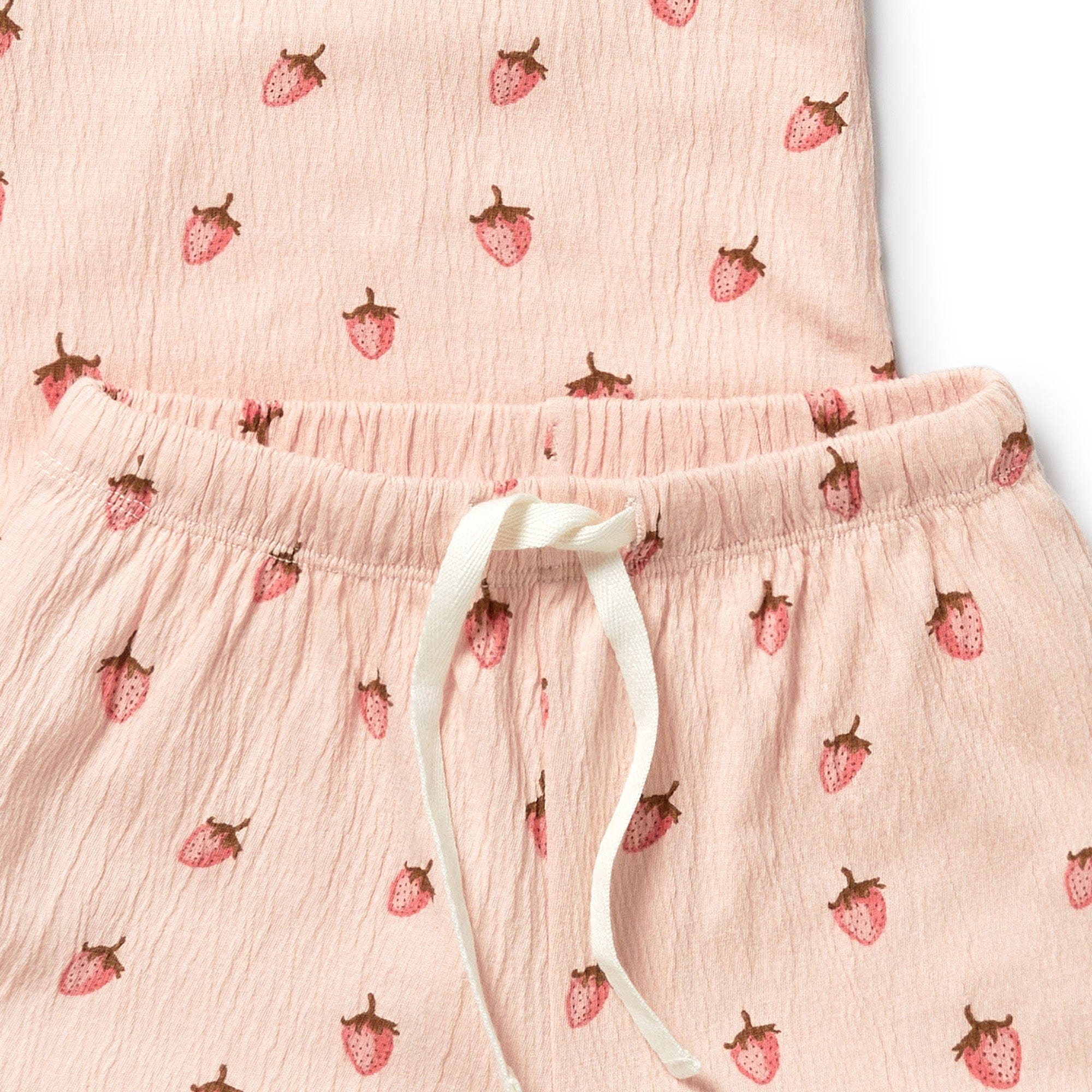 Wilson & Frenchy Unisex Sleepware Strawberry Kisses Organic Short Sleeved Pyjamas