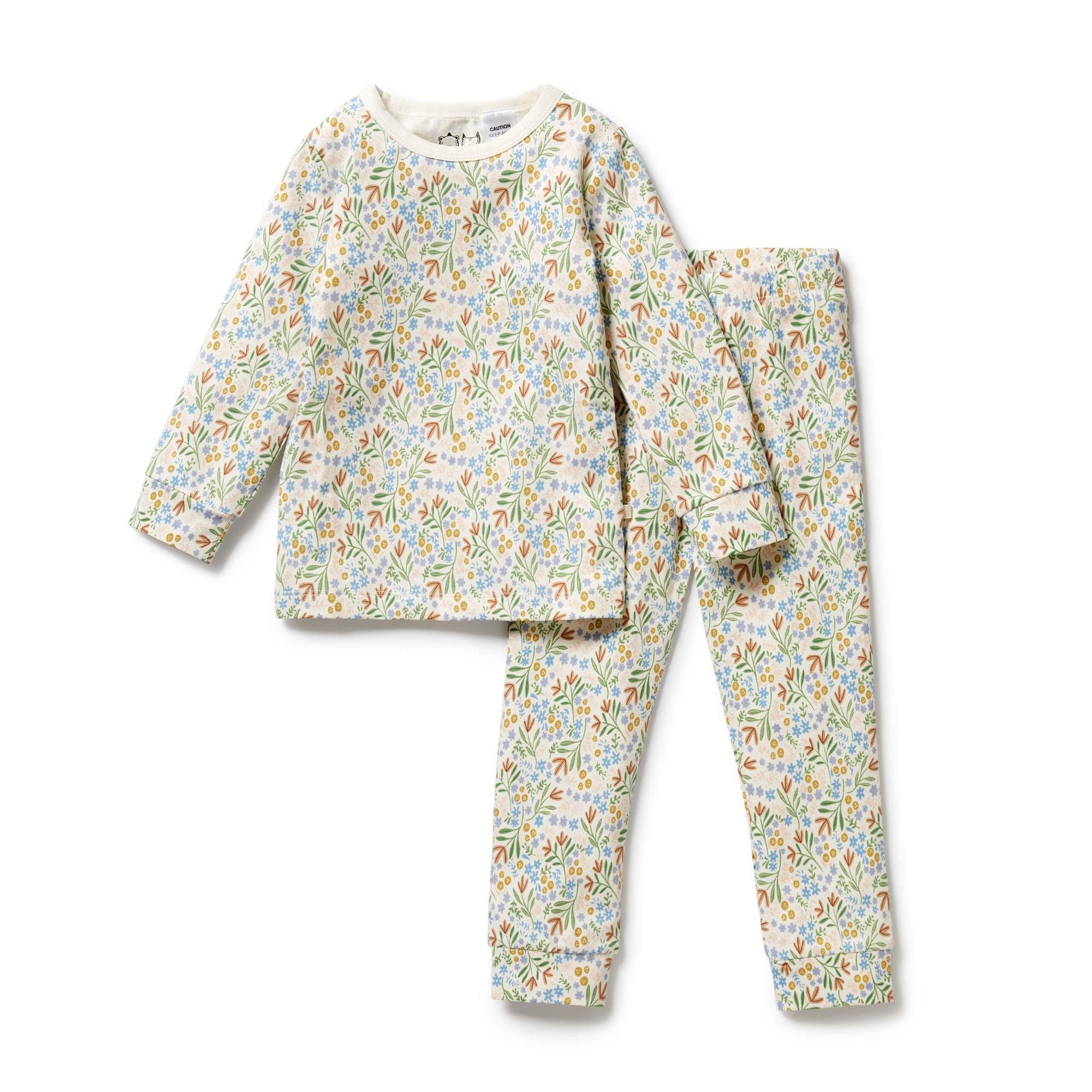 Wilson & Frenchy Unisex Sleepware Tinker Floral Organic Long Sleeved Pyjamas